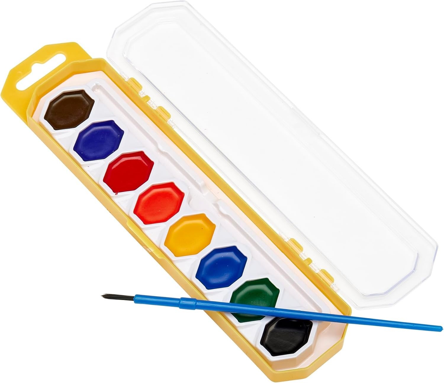 Non-Toxic Washable Watercolors Set with Brush – 8 Colors for Kids’ Creativity