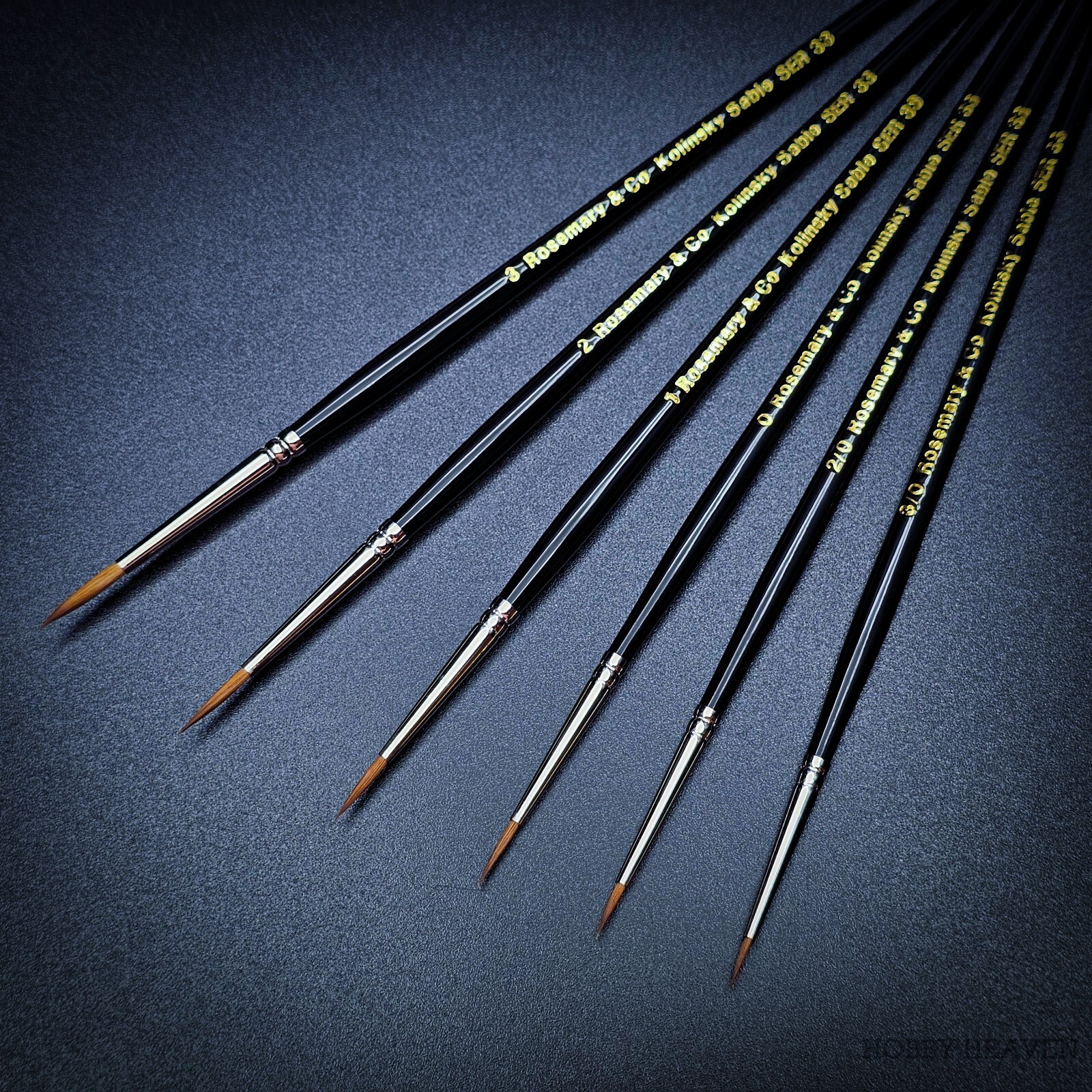 Rosemary & Co Series 33 Deluxe Brush Set Sizes 3/0 2/0 0 1 2 3 Fast Shipping