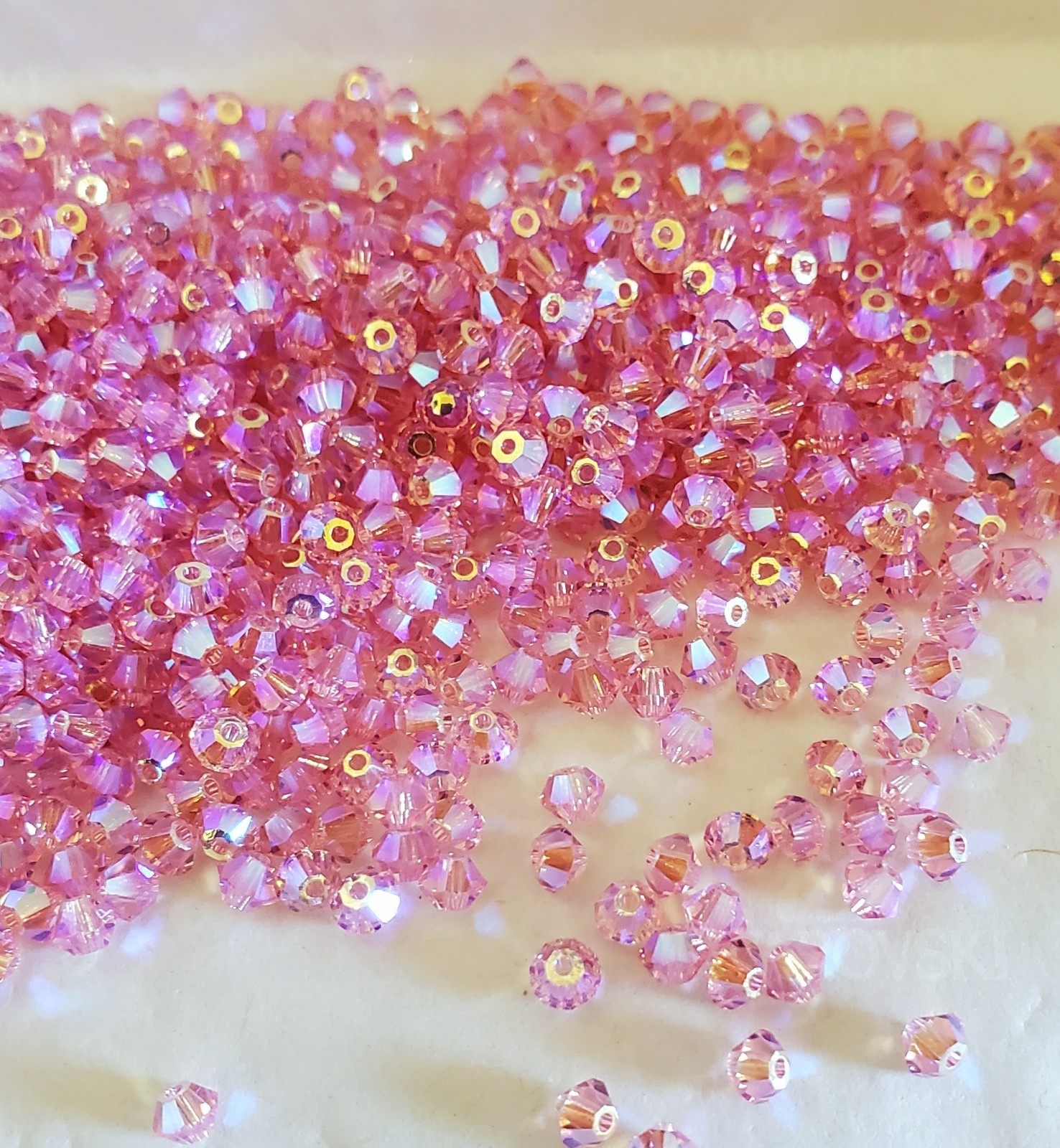 Swarovski 5328 3mm bicone beads Light Rose AB2X (36pcs)