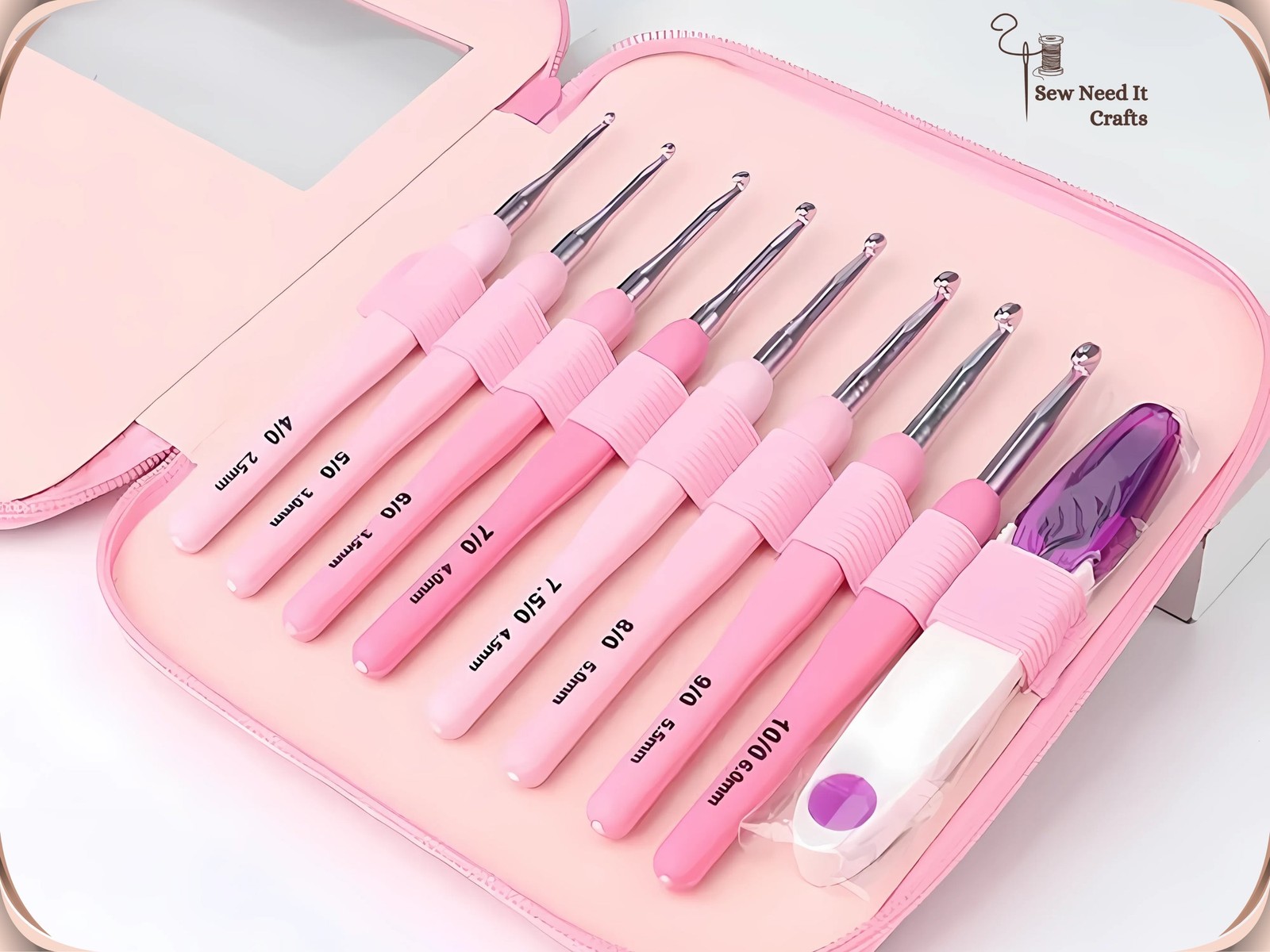 Ergonomic Crochet Hook Set with Case, Soft Grip Crochet Hooks for Crocheters