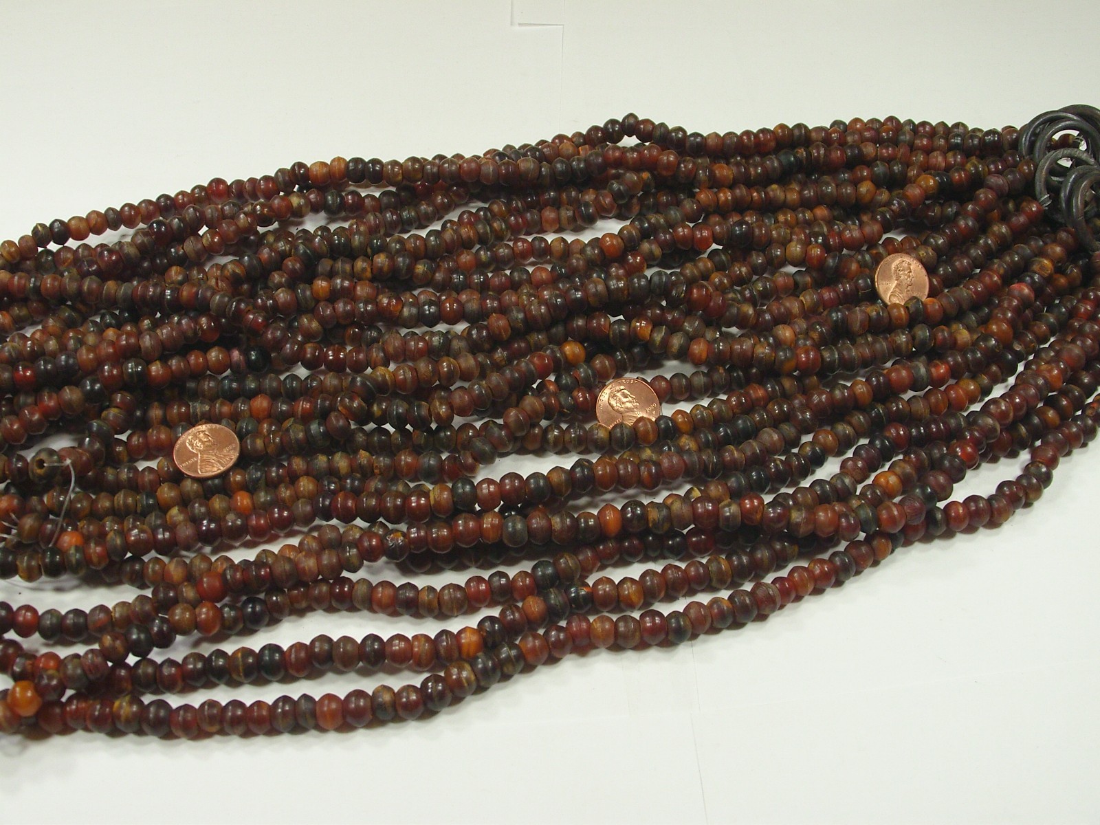 10 Strands 15″ (6mm x 8mm) India Handmade Horn Beads Wholesale Lot (ISR-1) ⭐