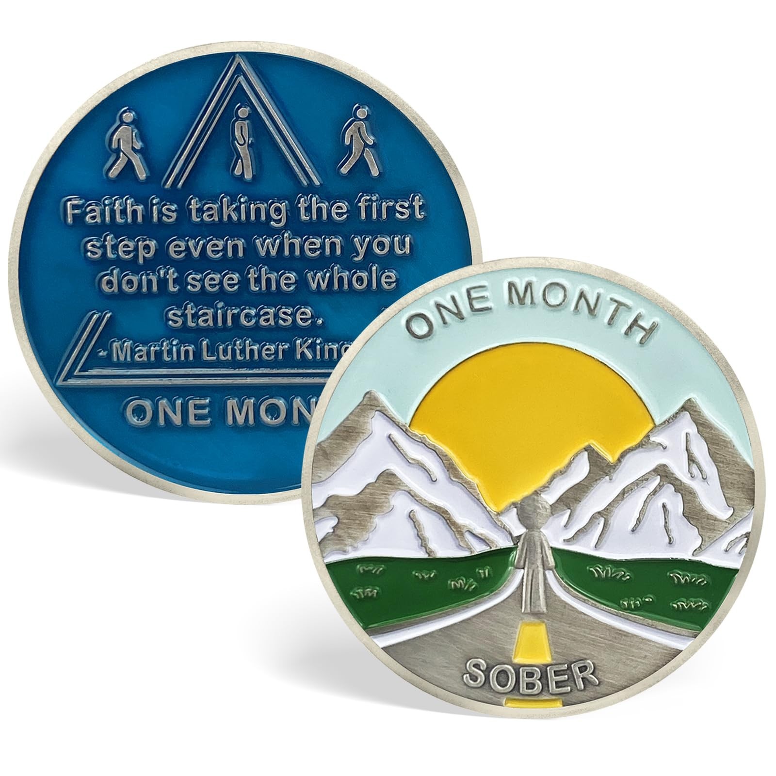 1 Month Sobriety Coin AA Chips and Medallions One Month Sobriety Chip 30 Days…