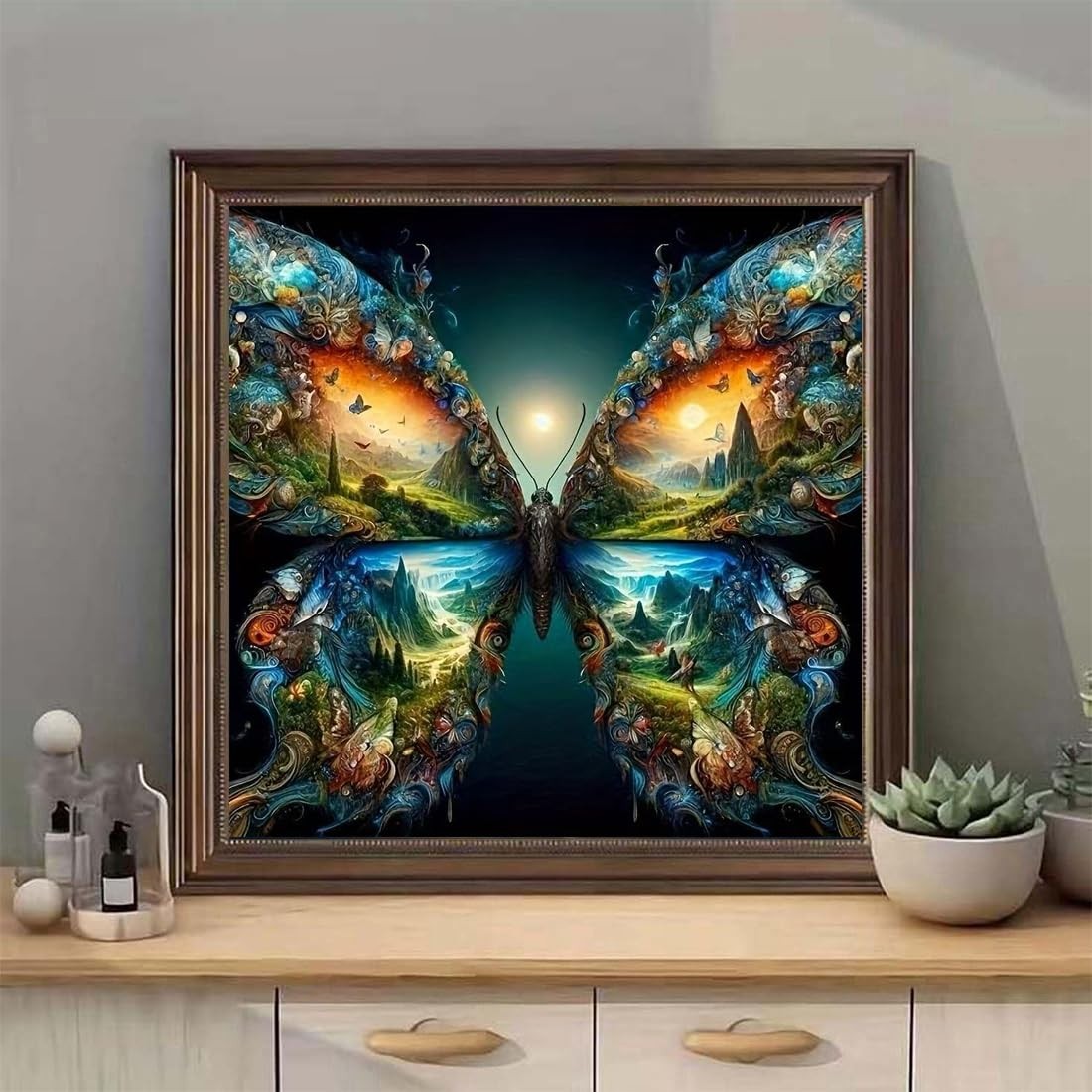 Butterfly Diamond Painting Kits for Adults,5D Landscape Diamond Art Kits,DIY …