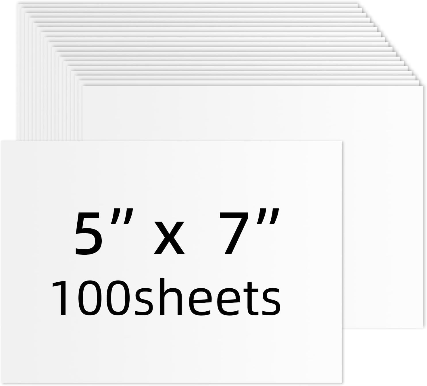 White Cardstock 5×7, 100 Pack Heavyweight 74lb / 200GSM Cardstock Paper, Blank C