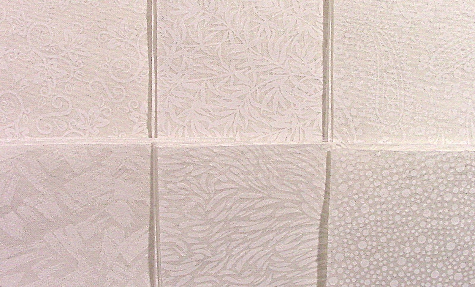 (48) 5″ Squares – White Tone on Tone – Charm Pack – 100% Cotton Fabric – 5757