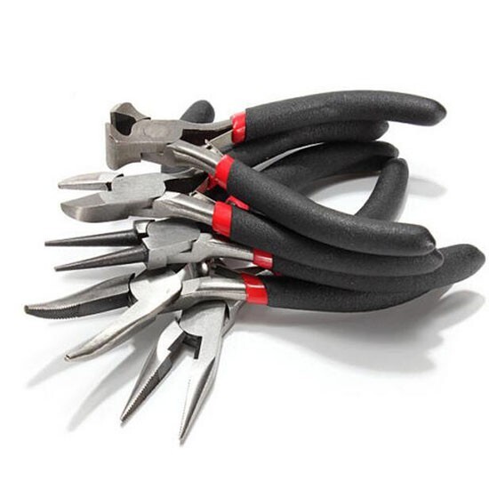 5pcs Jewelers Pliers Set Jewelry Making Beading Wire Wrapping Carbon Steel New