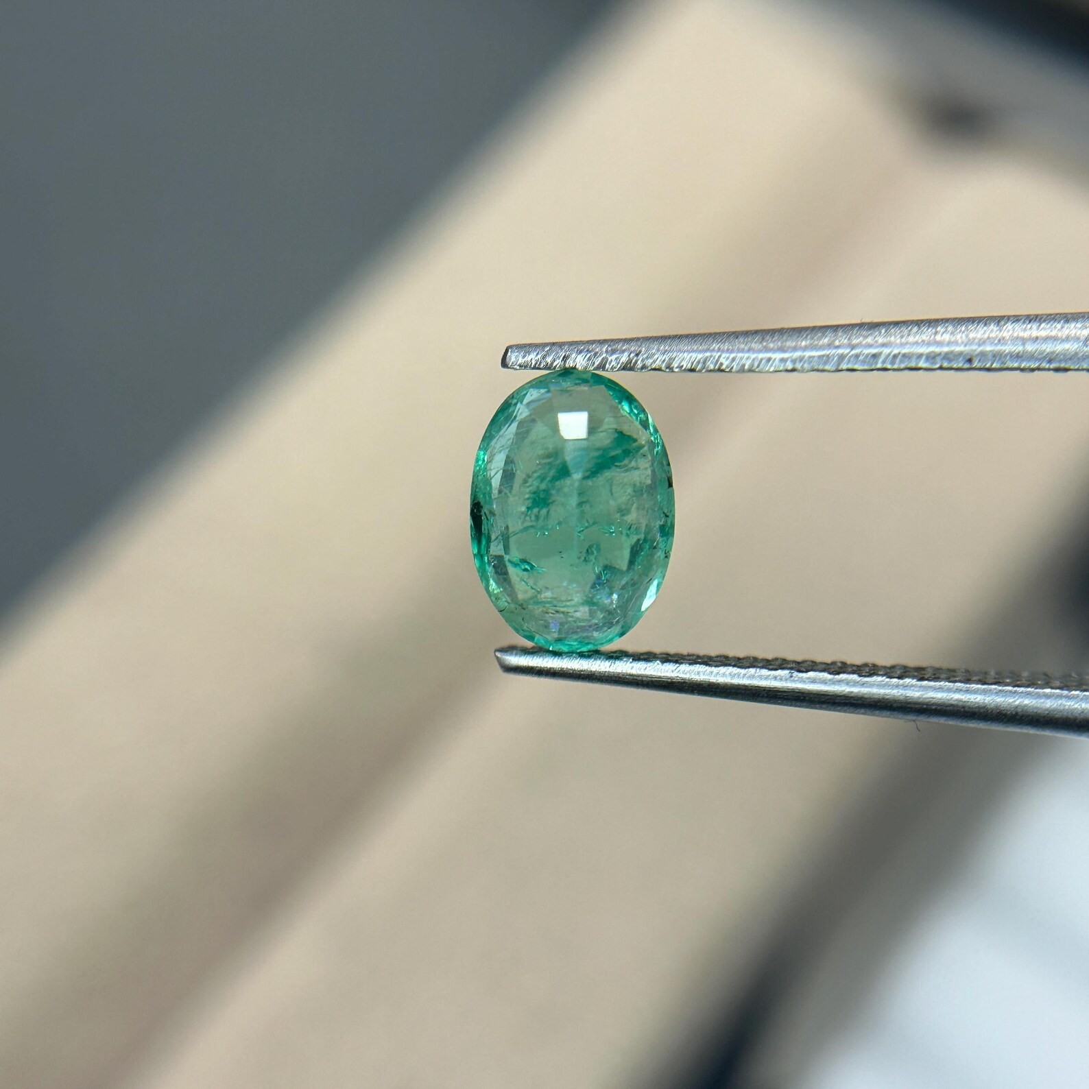 Natural Zambia Emerald 0.87 Cts Oval Cut 7.5×5 MM Loose Gemstone For Jewelry