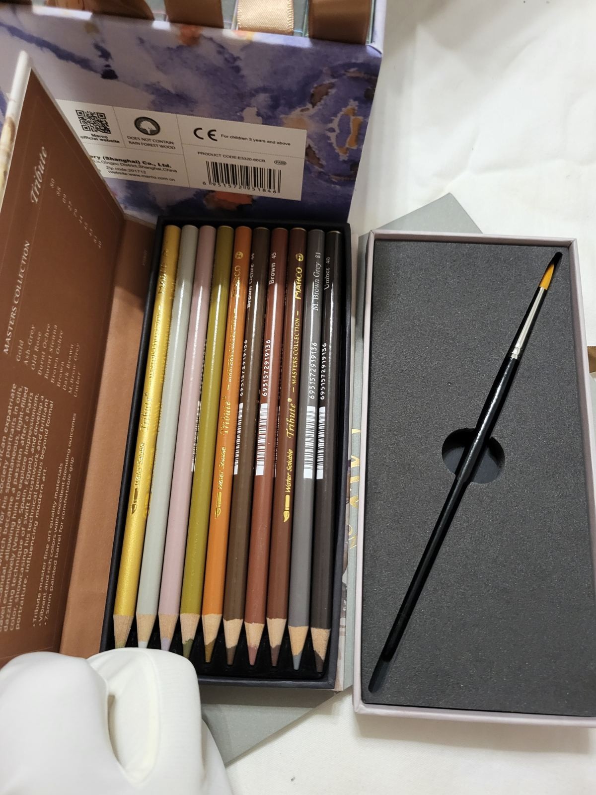 Marco Tribute Masters Collection Watercolor Pencils -60 Color Set – Professional
