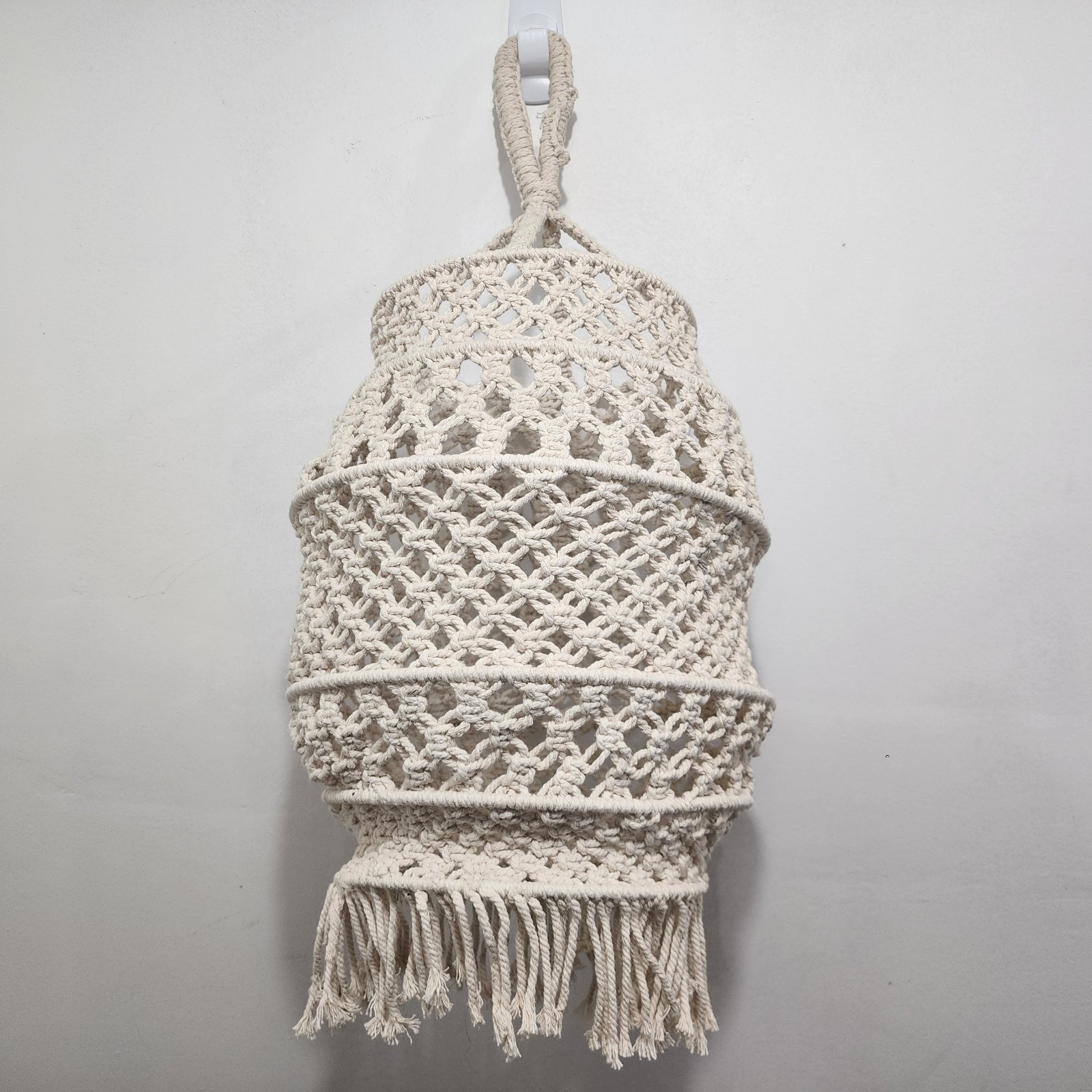 Macrame World Modern Handmade 6 pcs Rings Pendant Light Cover Shade Natural Boho