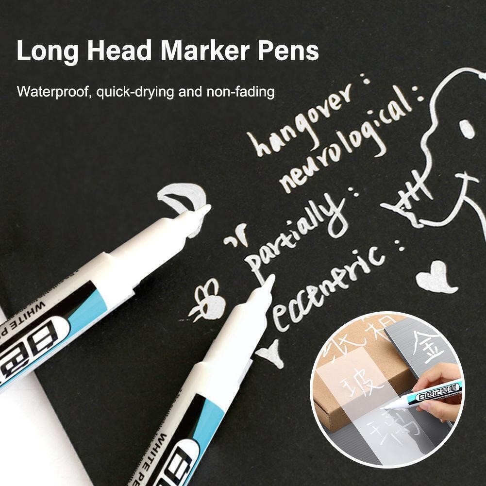 White Paint Marker Pens Waterproof Bike Car Tyre Tire Marker Permanent Pen Car