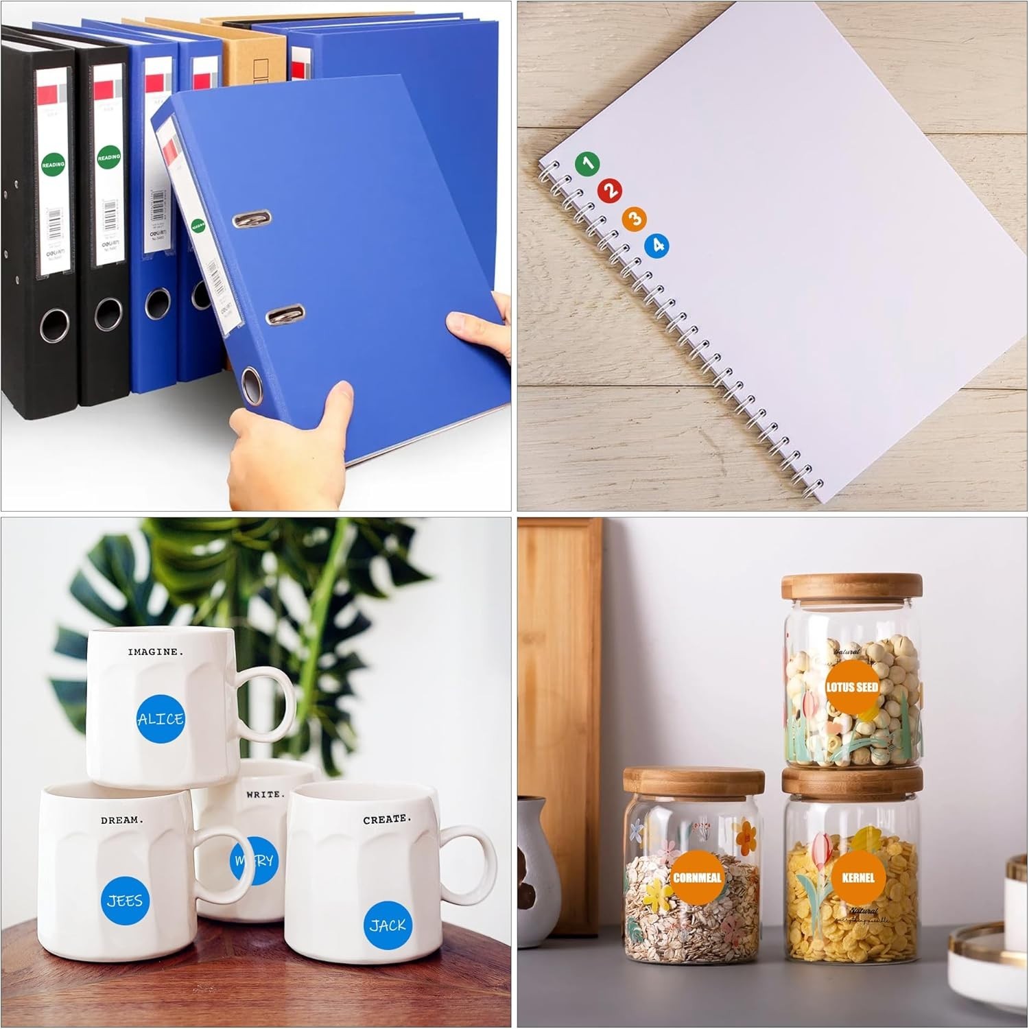 3500 Pcs Colored Dot Stickers, 3/4″ Label Sticker round Color Coding Labels