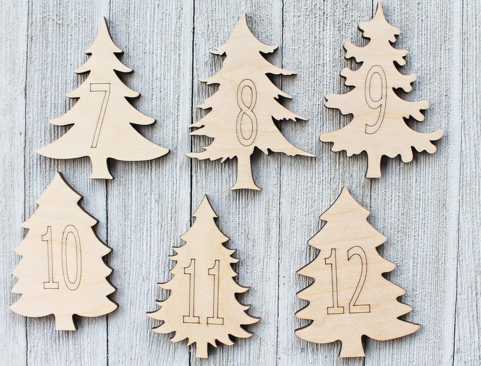 Pine Christmas Trees Sign Cabin Unfinished Wood Cutout Cut Out Shapes ALL SIZES