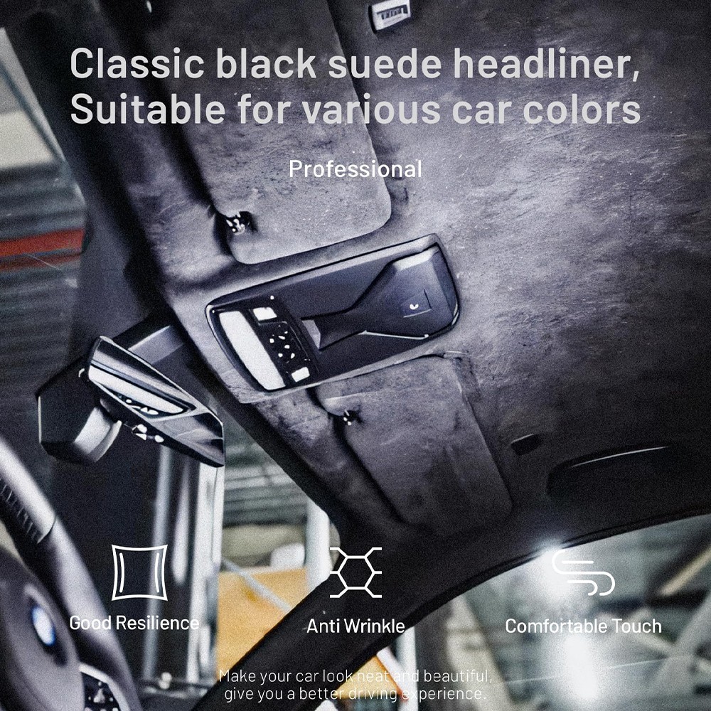 Suede Headliner Fabric Foam Back Roof Liner Upholstery Repair Replace Renovate