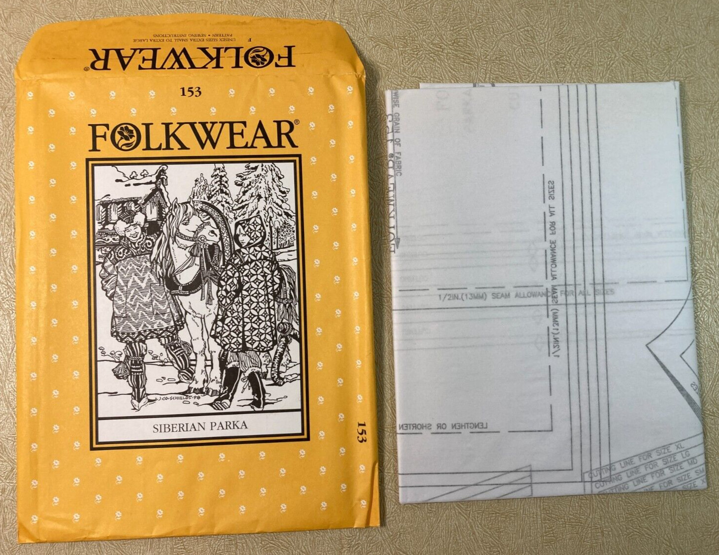 Folkwear Sewing Pattern #153 Serbian Parka Unisex X Small-X Large UC FF
