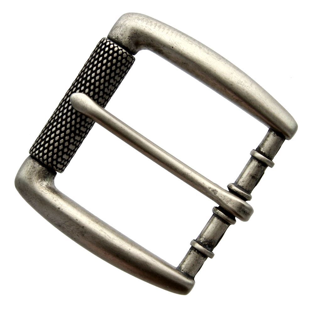Antiqued Finish Single Prong Replacement Roller Belt Buckle, Fits 1-1/2″ wide