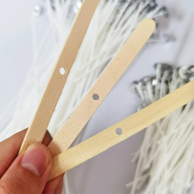 50pcs Candle Wicks 6 Inch Cotton Core Pre-Tabbed Smokeless Soy Wax DIY Craft Set