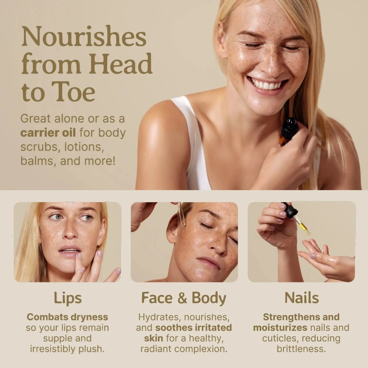 Organic Cold-Pressed Baobab Oil 100% Pure Skin Hair Face Nails Treatment