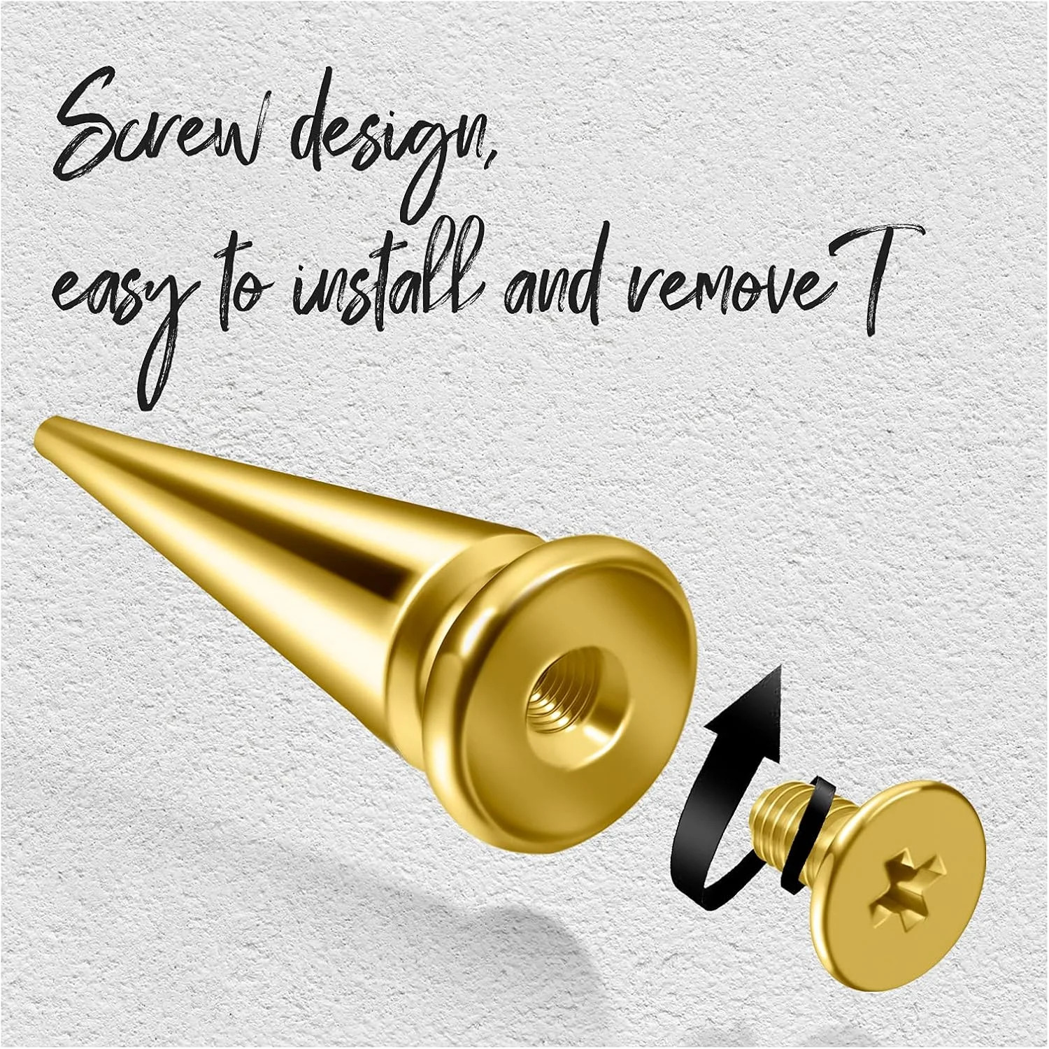 170 Pieces Multiple Sizes Cone Spikes Screwback Studs Rivets Large Medium Small