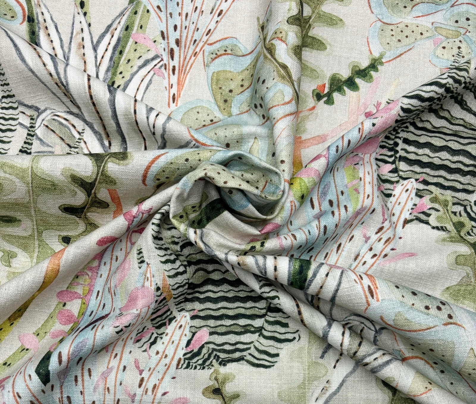 BALLARD DESIGNS FREYA MULTI TROPICAL SEA FLORAL MULTIUSE FABRIC BY YARD 54″W