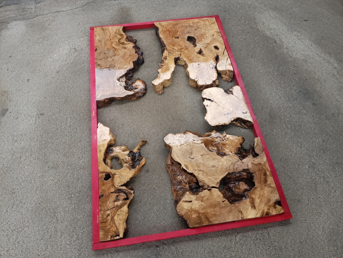 Live Edge Olive Root Slab Set for DIY River Table, Ready to be Resin Table 20×32