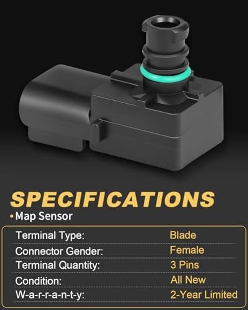 Manifold Absolute Pressure Sensor Fit for:-Dodge for:-Ram 1500 2500 5033310AC