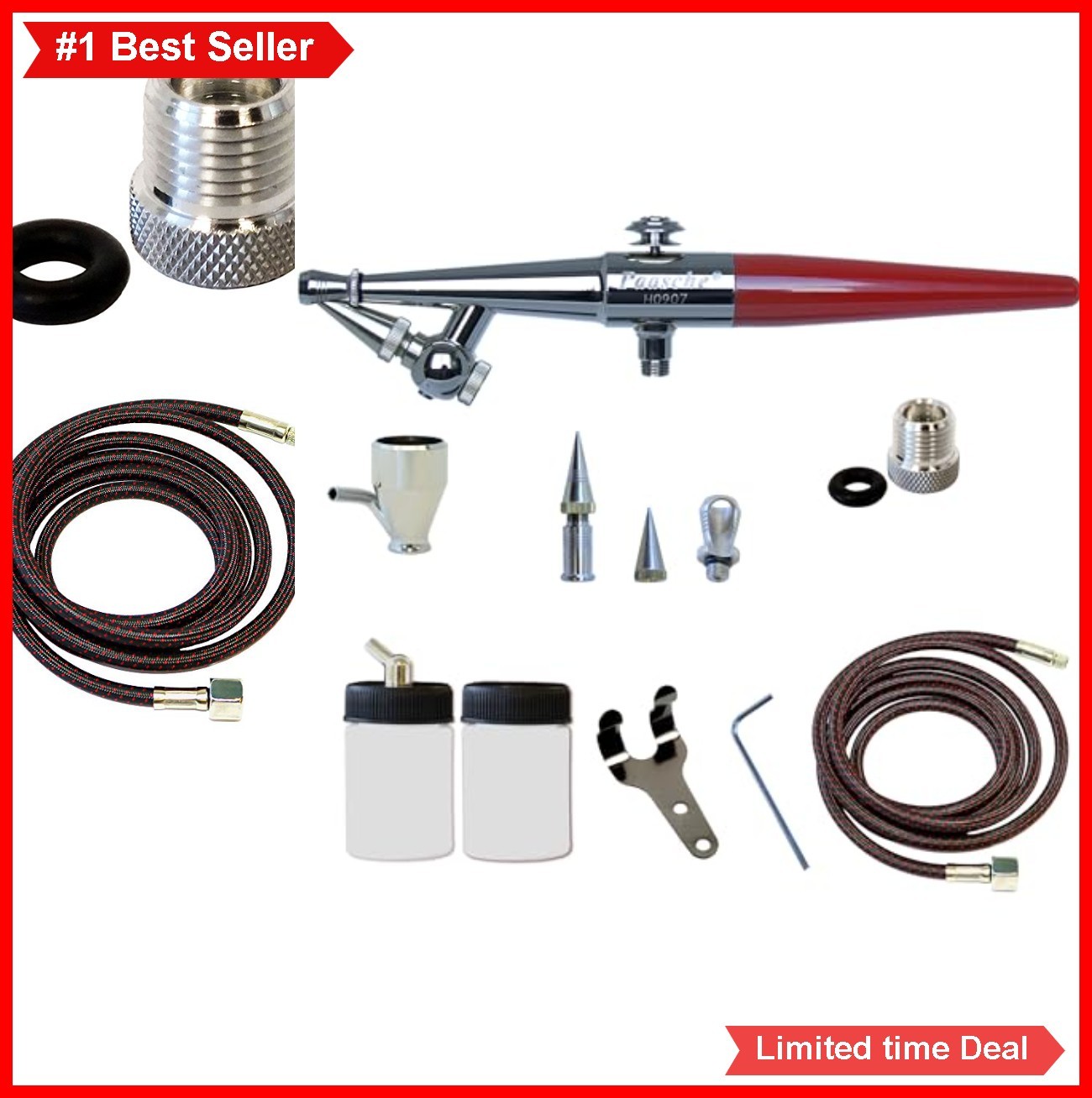Single Action Siphon Feed Airbrush .45 .65 1.05mm Heads Pattern