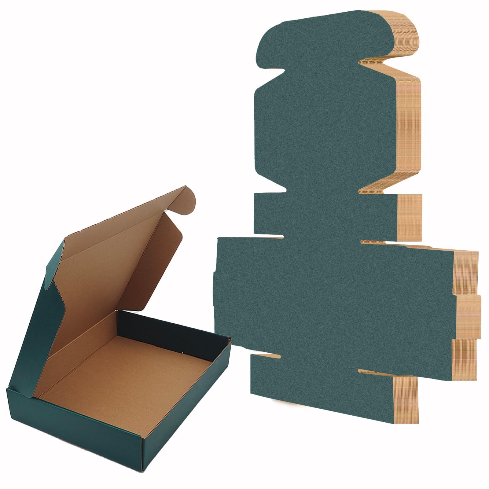 Itechpanda 25 Pack Green Boxes 11 X 8 X 2 Inch Corrugated Cardboard Boxes