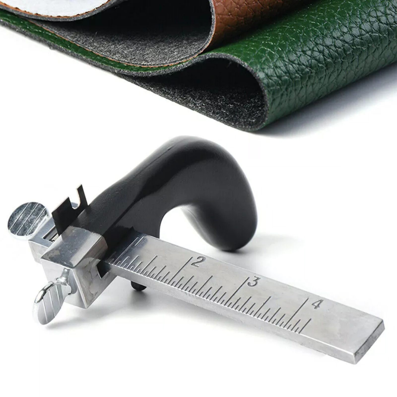 Leather Craft Draw Gauge Cutter Tool Strap Belt Cutting Tool w/ 3 Cut Parts
