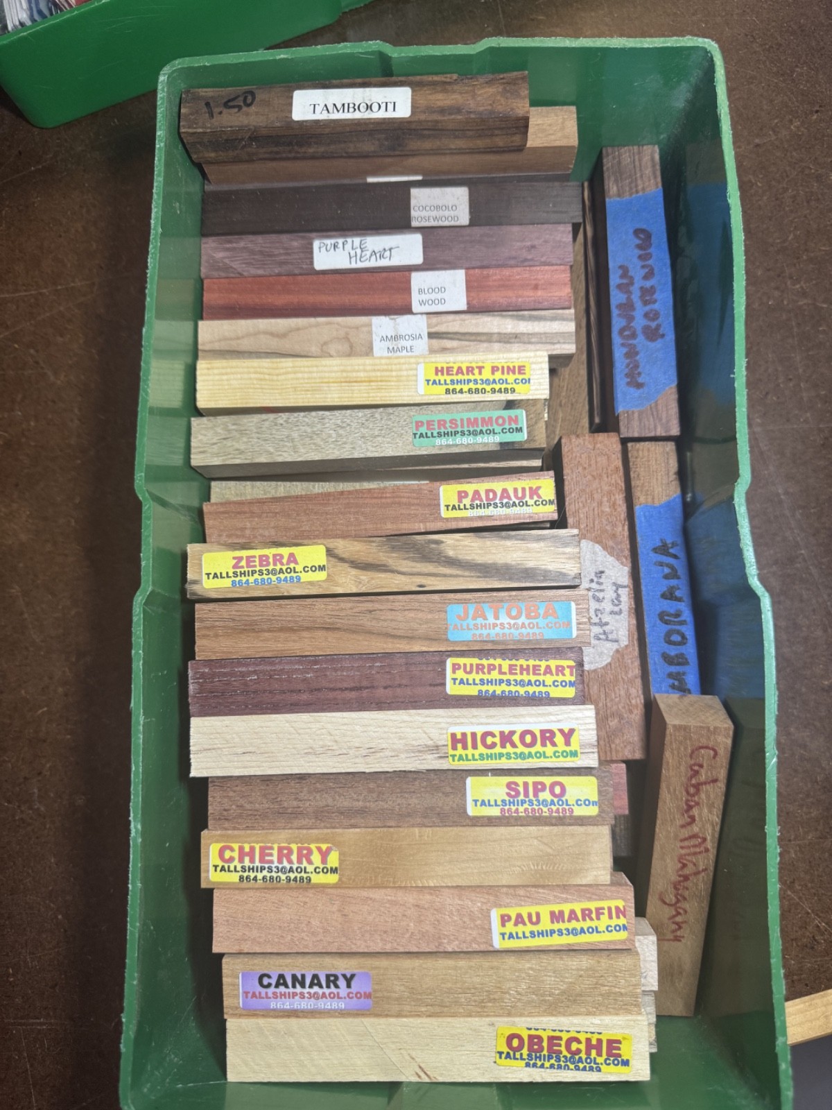 Lot of 72 Exotic & Hardwood Pen Blanks Bloodwood Cocobolo Zebrawood Padauk