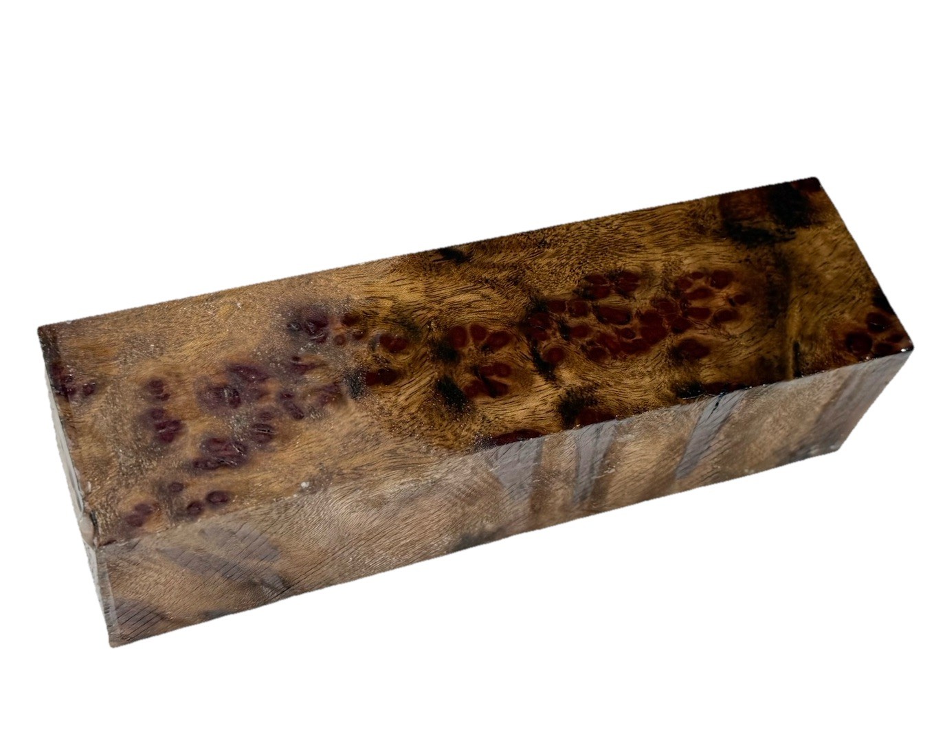 Camphor burl wood turning blank 1-3/4″ x 1-3/4” x 6-1/4″ (b47) dried