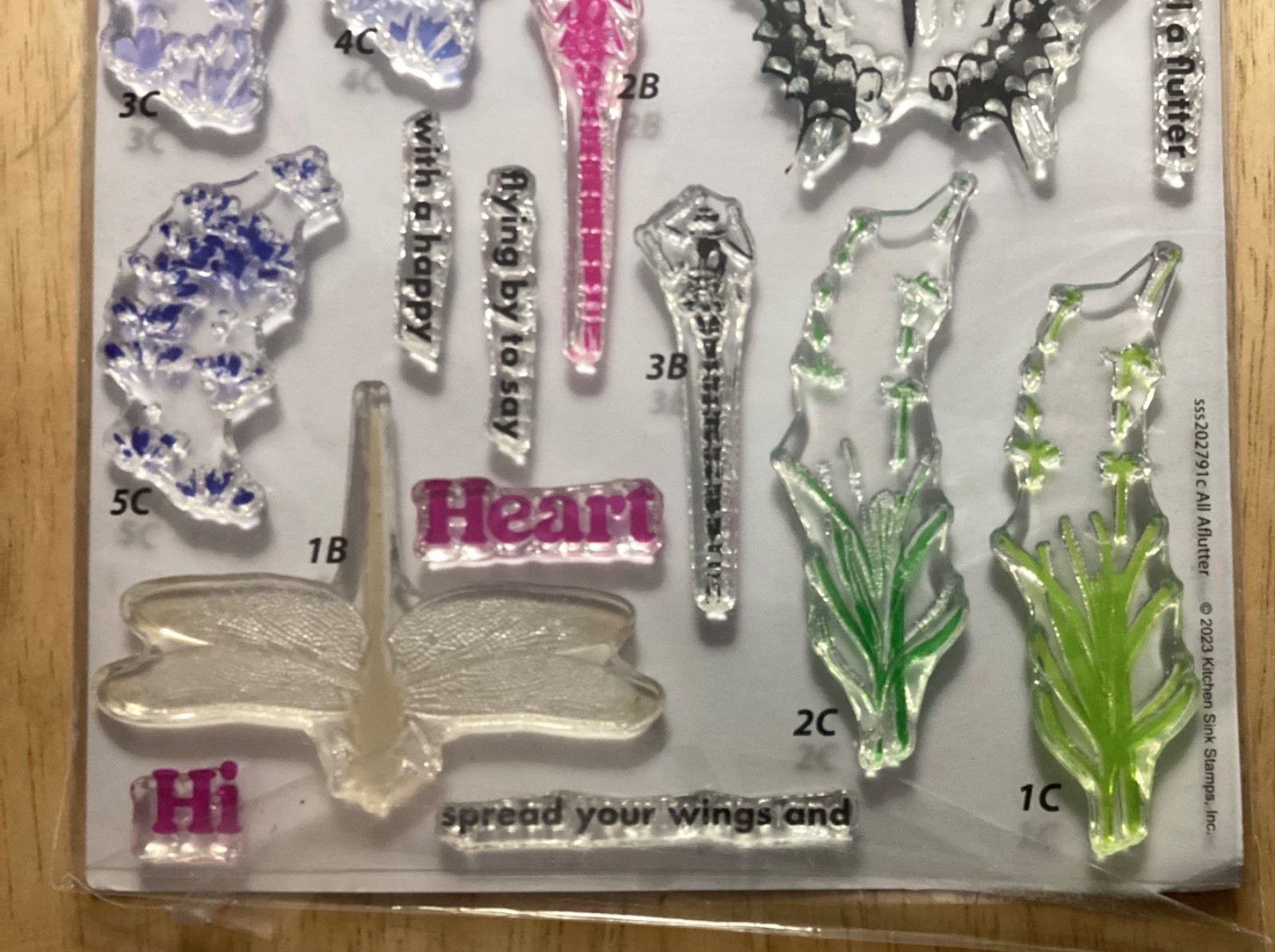 Kitchen Sink 6 x 8 Layered Stamps Set All Aflutter Butterfly Dragonfly 2023