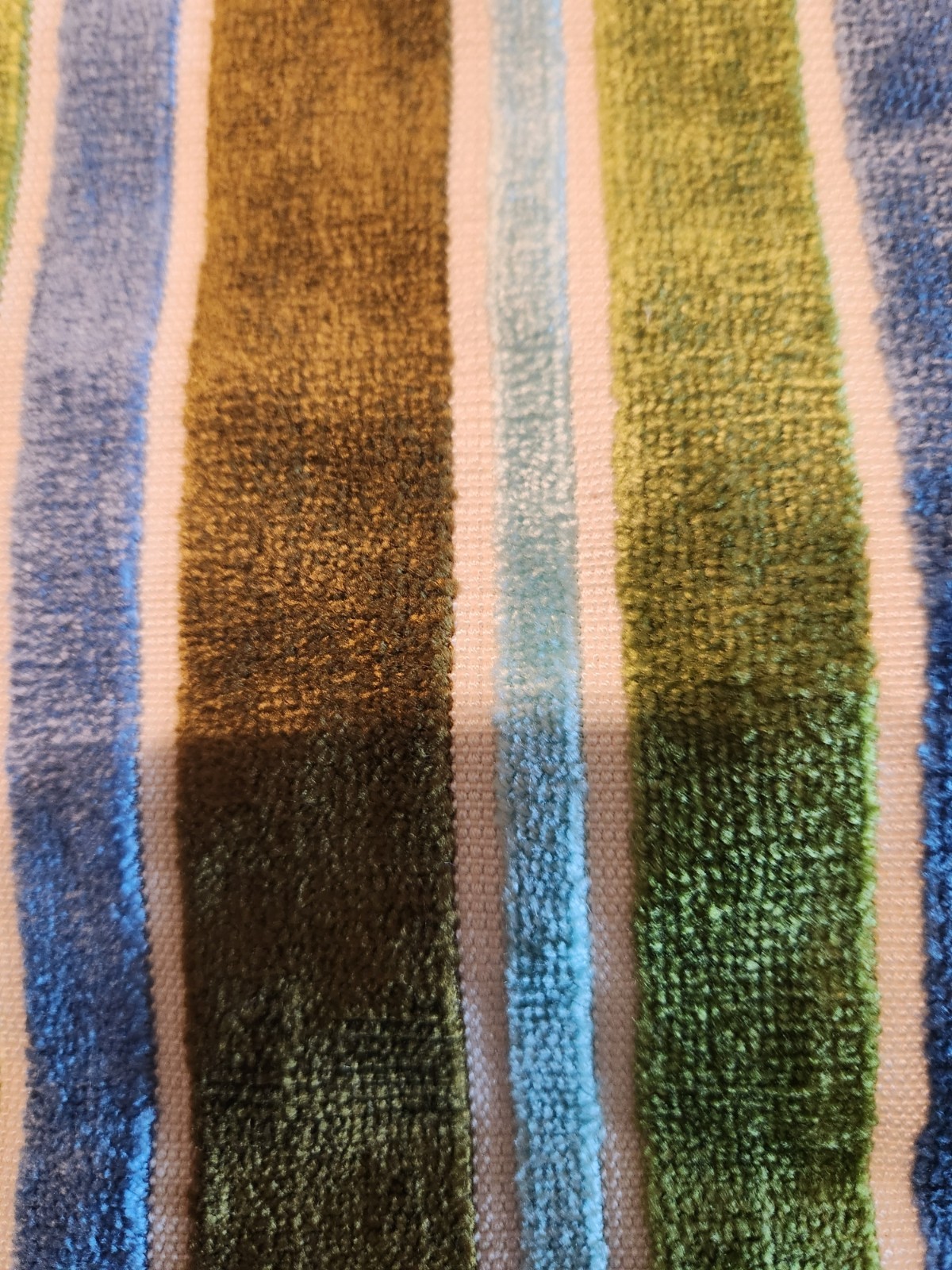 Vintage 60 70s Psychedelic Striped Hollywood Abstract Groovy Mod Fabric 2 Yards
