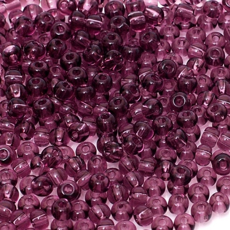 Transparent Amethyst/purple Czech PRECIOSA® glass 11/0 seed beads 1 Hank
