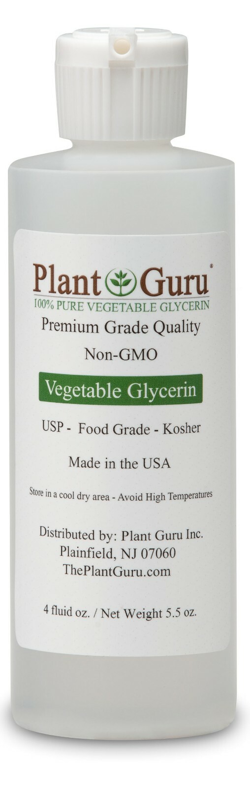 Vegetable Glycerin / Propylene Glycol 4 oz Each USP 99.9 % Pure Food Grade VG PG