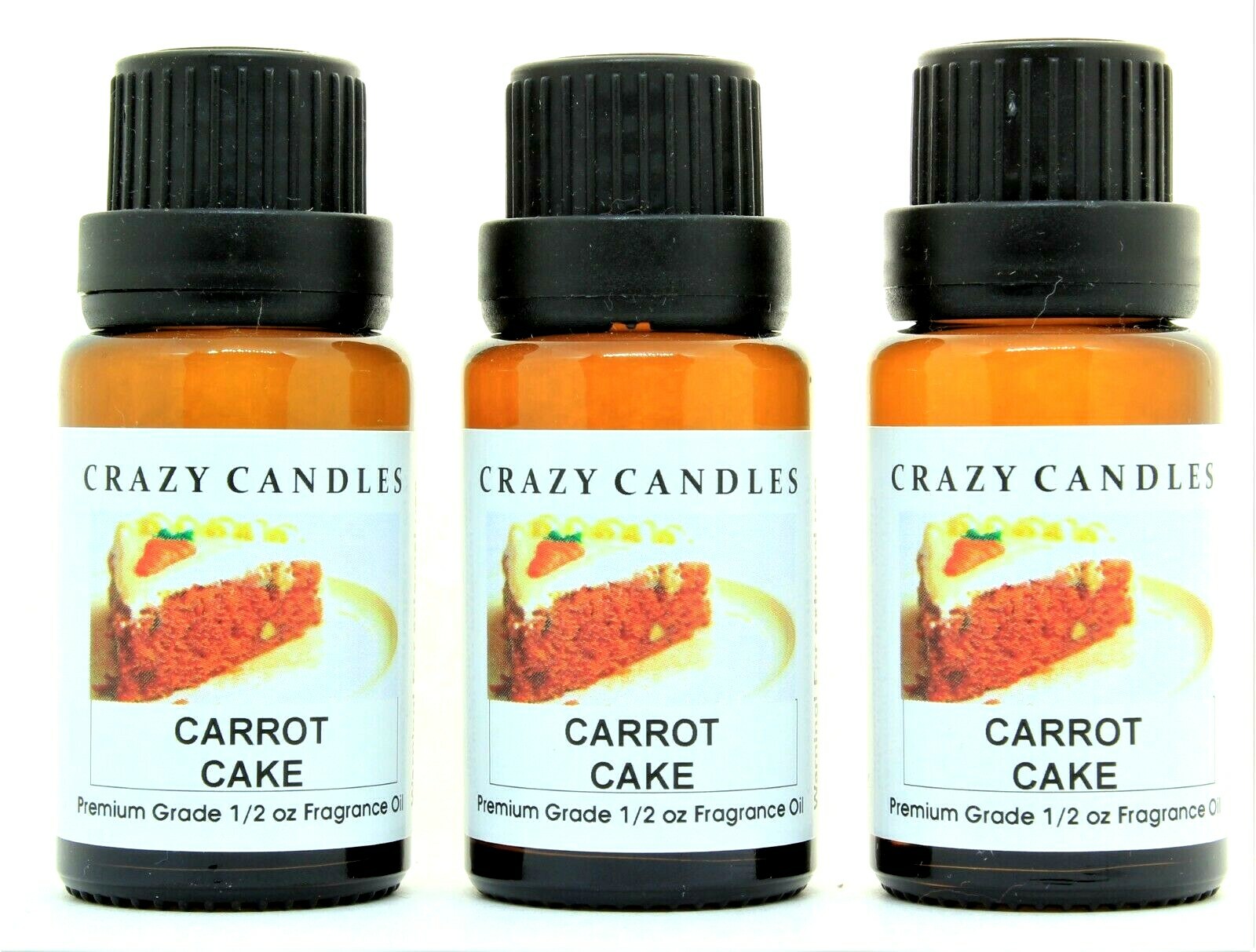 3 Carrot Cake 1/2oz Premium Grade Scented Fragrance Oil Crazy Candles