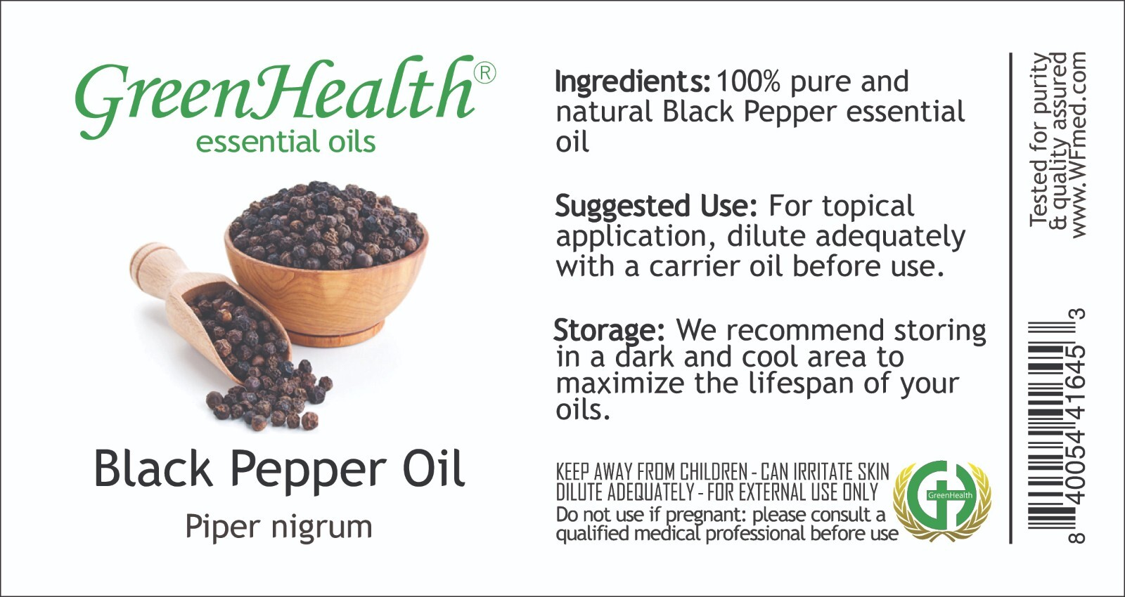 5 ml Black Pepper Essential Oil (100% Pure & Natural) – GreenHealth