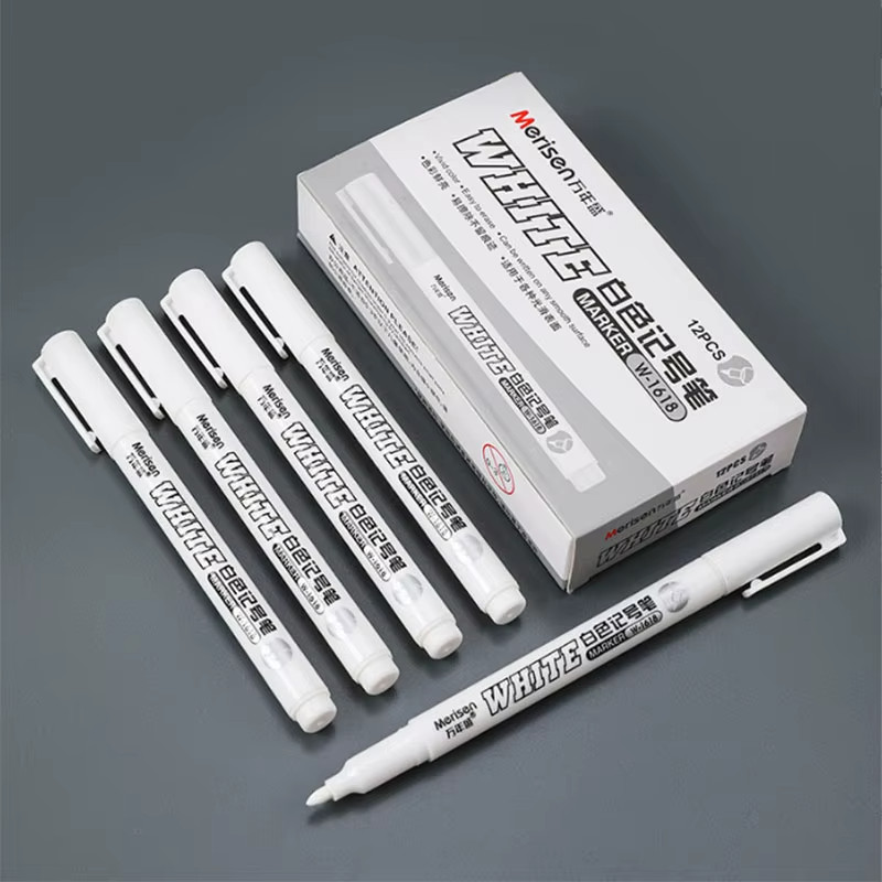 3pcs White Waterproof Permanent Paint Marker Pens for Metal Wood Fabric