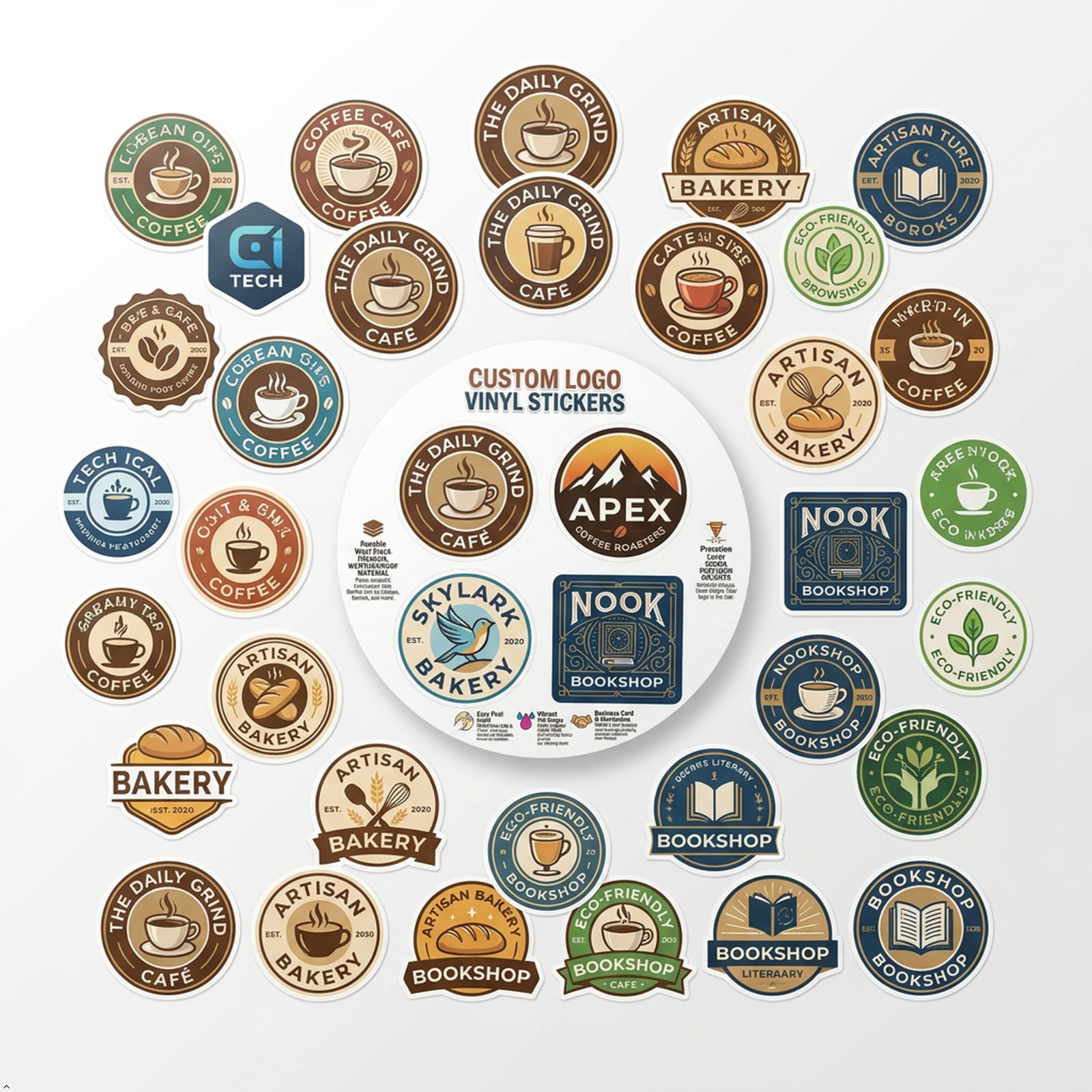 Custom Logo Stickers Product Labels Die Cut Stickers Custom Stickers Bulk Decal