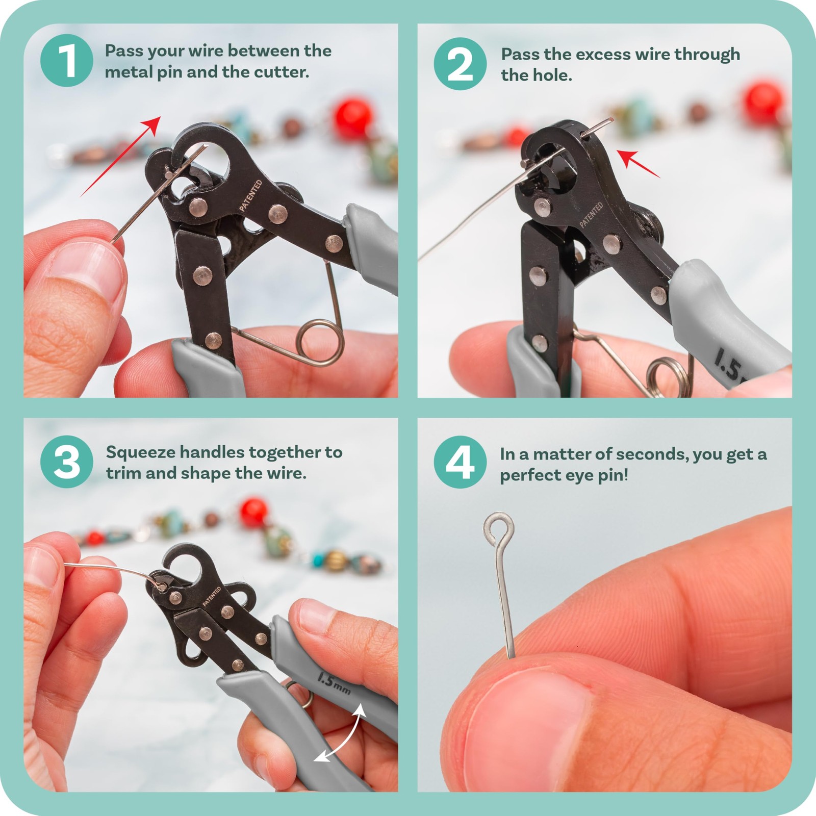 One Step Looper: Trim 1.5mm Loops for Jewelry with 18-26g Wire