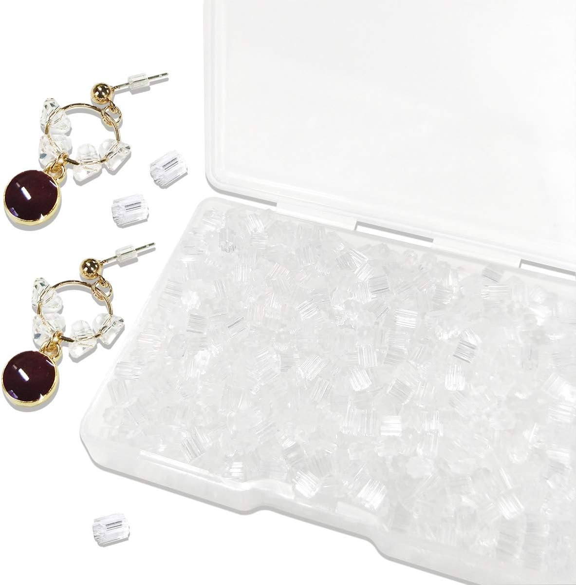 1000Pcs Silicone Earring Backs, Soft Clear Ear Safety Back Clutch Stopper Replac