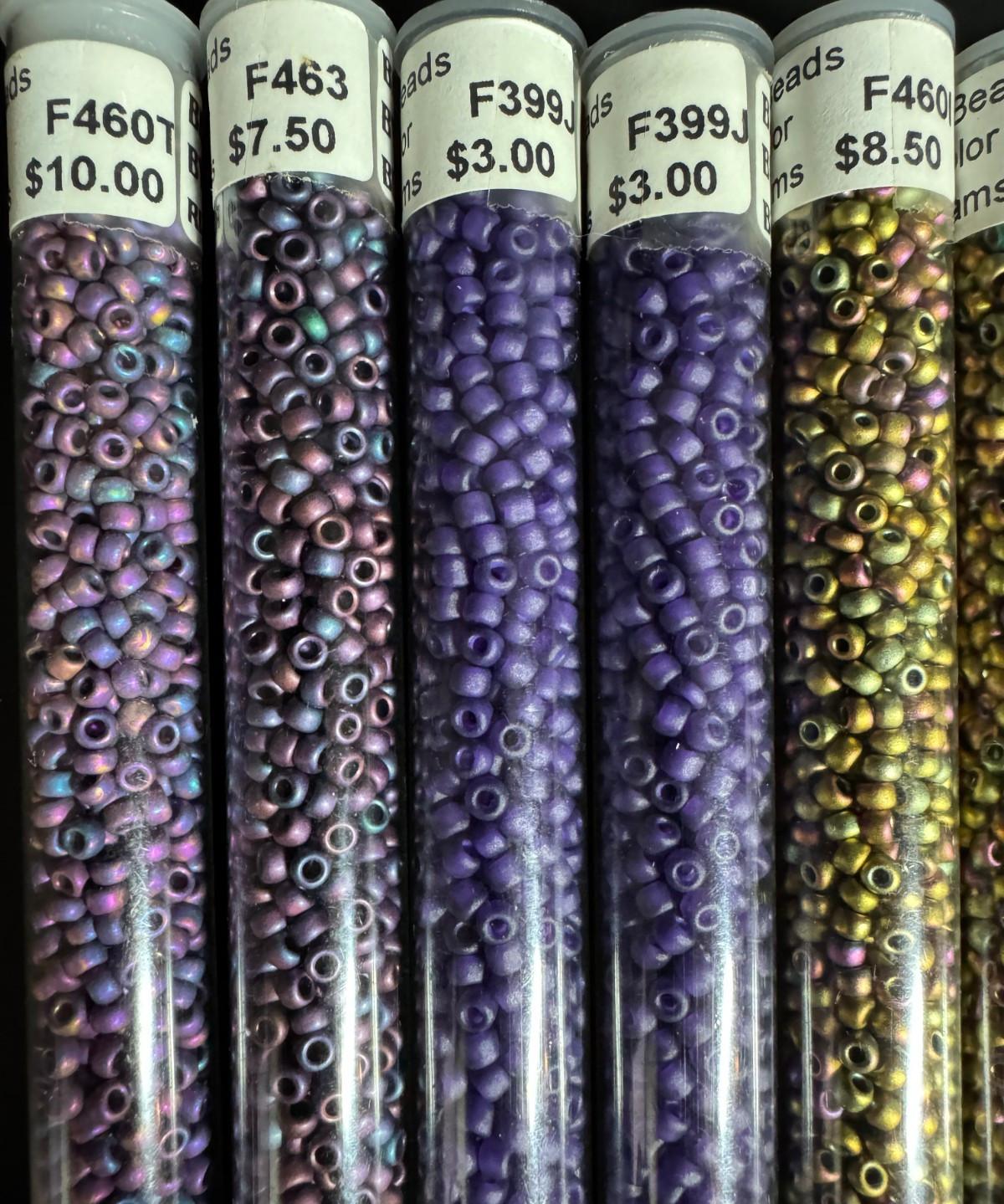 Glass Seed Bead Lot 30 Tubes – Purple, Pink, Magenta & Red – Different Sizes NOS
