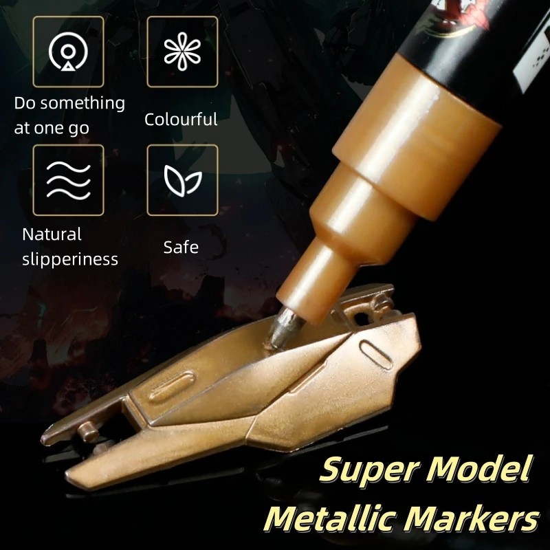 Metallic Paint Marker Pen Gold Silver Oil Based Permanent Model Marker