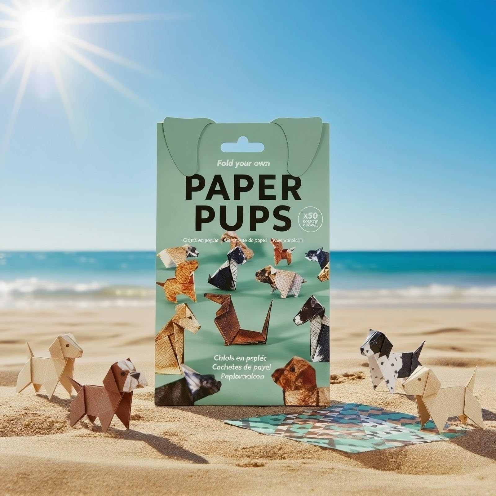 DIY Paper Pups Origami Kit – 50 Adorable Puppy Folding Sheets, Creative Handmade