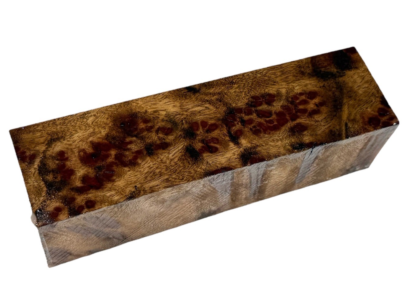 Camphor burl wood turning blank 1-3/4″ x 1-3/4” x 6-1/4″ (b47) dried