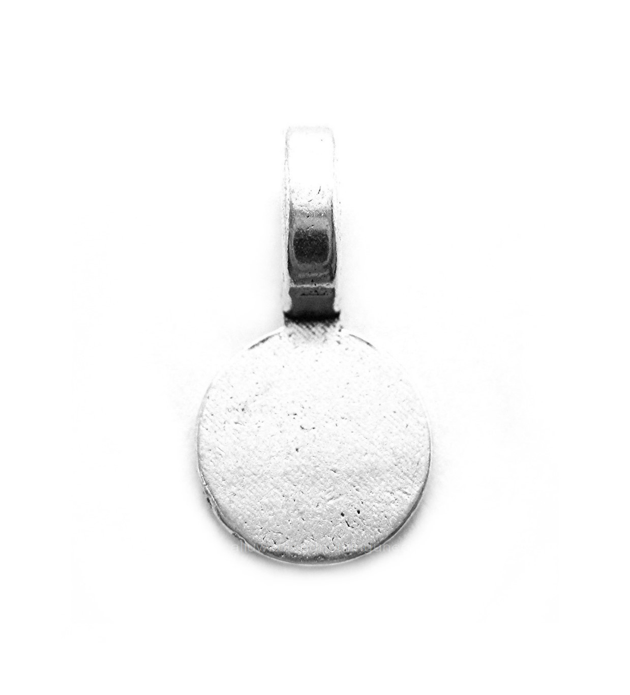 24 Small Silvertone ROUND Glue on Bails 16 x 10 x 1 for Pendants Cameos Tiles.