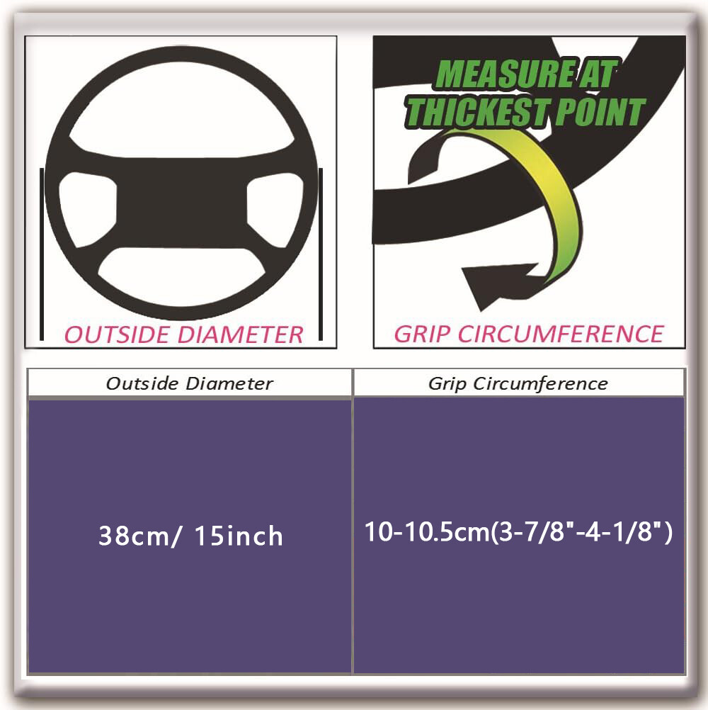 Hand Sew Steering Wheel Cover Microfiber Leather Car Auto Steering Wheel Cover