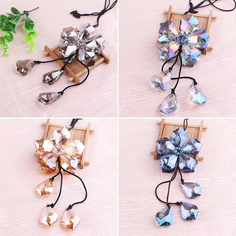 Artificial Crystal Hanging Ornaments Bling Car Rear View Mirror Pendant Decors