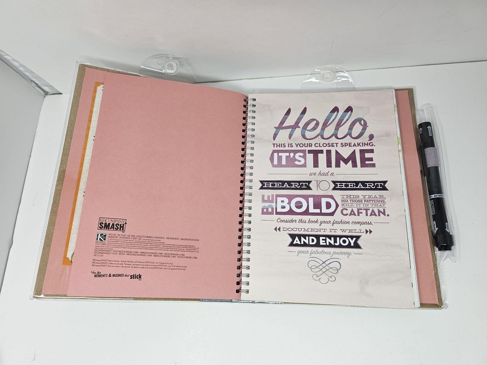 K&Company SMASH Couture Style Scrapbook W/ Pen Glue 2013 RARE Discontinued NEW