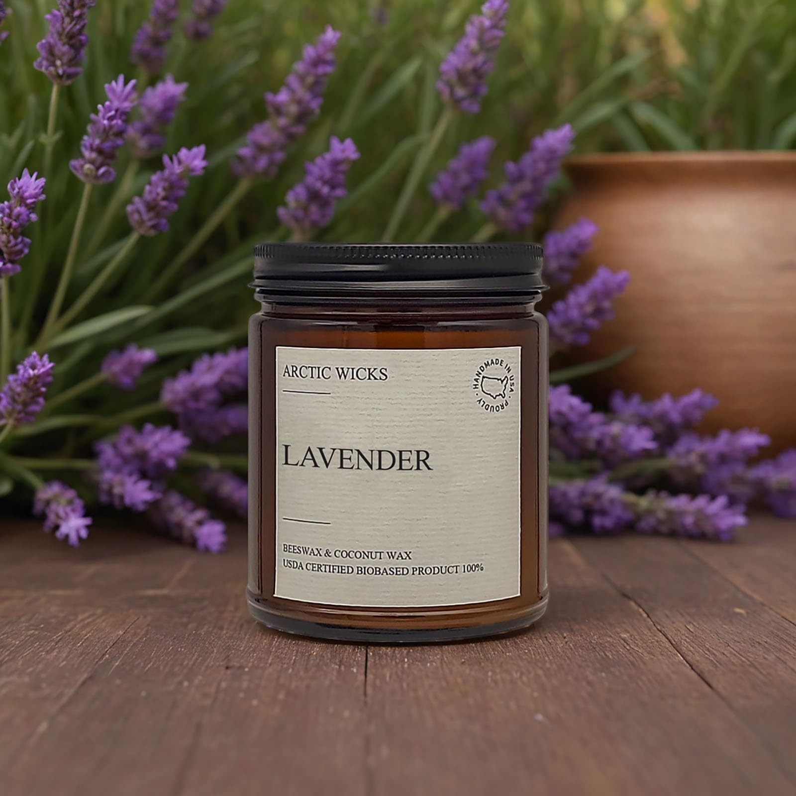 Scented Coconut Beeswax Candles | Coconut Beeswax Non Toxic Candle 9oz Amber …