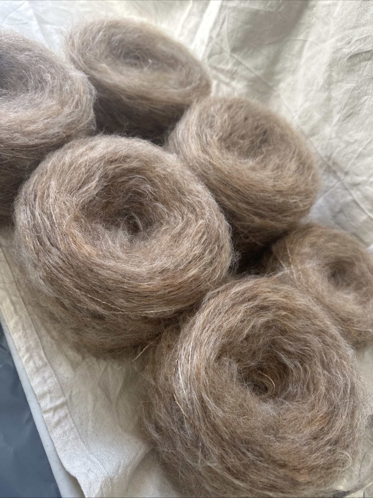 Mohair Yarn 77% Wool/ 23% Viscose High Quality Wheat Color 855G Total